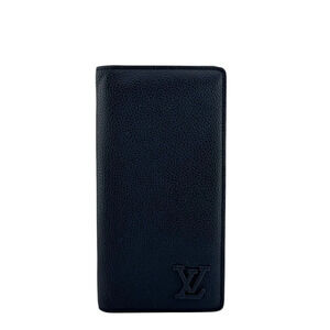LOUIS VUITTON M81810 Portefeuille Brazza NM Bi-fold Long Wallet LV Aerogram Navy